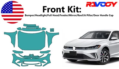For Volkswagen Jetta S SE SEL Sport 2025 Front Paint Protection Film PreCut PPF - Image 1 of 4