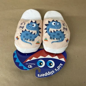 Royal Deluxe Kid's Slippers Dinosaur Tan 'Let's Play' - Picture 1 of 5