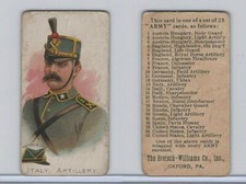 E1 Breisch, Army Cards, 1910, #13 Italy Artillery