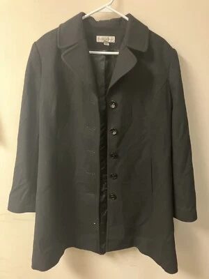 Katherine Kelly Pure Wool Notch Collar Button Front Coat Womens - Image 1 of 4