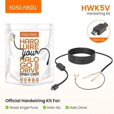 Road Angel Pure, PureV2 5V Hardwire Kit to for Hidden install and Hardwire Mode