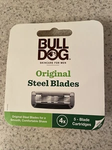 Pack of 4 Razor Blades - Bulldog Skincare Original Steel Blade Refills - Picture 1 of 4