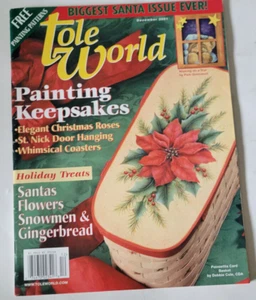 Tole World Magazine Christmas Painting December 2001 Decorative Folk Art - Picture 1 of 7