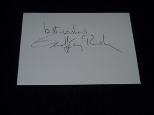 Geoffrey RUSH - signed card - OSCAR - movie, movie - signed, autograph