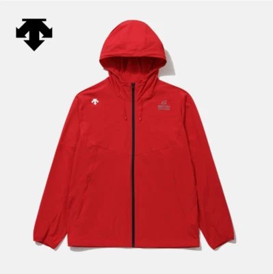 DESCENTE BRITISH TRIATHLON Lightweight Stretch Jacket RED ASIAN FIT - Image 1 of 4