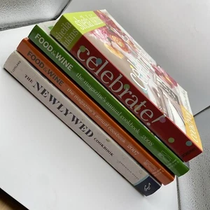 Lot of 4 Cookbooks Celebrate! Newlywed Cookbook Food & Wine Annuals 2007 2008 - Bild 1 von 16