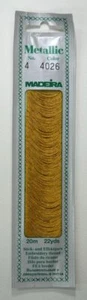 Madeira No. 4, 20m Metallic Hand Embroidery Thread, AMBER Colour 4026 - Imagen 1 de 1