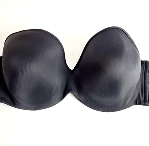 Berlei Strapless Bra Underwired Moulded Cups Black Anti Slip Strips Size 16DD - Picture 1 of 7
