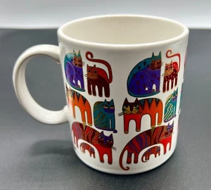 Vintage Laurel Burch Fantastic Felines 1988 Coffee Mug Cup Made In Japan 14 Oz - Picture 1 of 15
