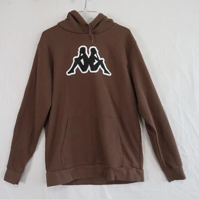 Sudadera con Capucha Kappa Para Hombre Mediana Pullover Sudadera Marrón Manga Larga Foto 1 de 4