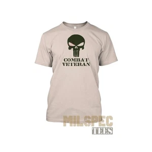 T-Shirt Combat Veteran 100 % Baumwolle Wüstensand - Bild 1 von 1