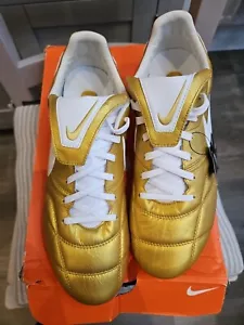 NIKE PREMIER II FG METALIC VIVID GOLD FUSSBALLSCHUHE UK 10 SELTEN RONALDINHO R10 - Bild 1 von 8