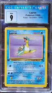 1st Edition Pokemon Lapras Fossil 25/62 Graded 9 - Picture 1 of 2
