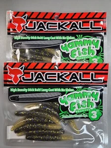 2-Jackall YAMMY FISH Worms (JYAM3-GOS) Golden Shad Fishing 2x7 packs Value Buy - Picture 1 of 1