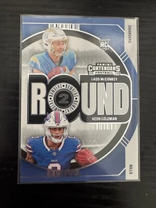 2024 Panini Contenders - Ladd McConkey & Keon Coleman Round 2 Rookies #9 (RC) - Picture 1 of 2