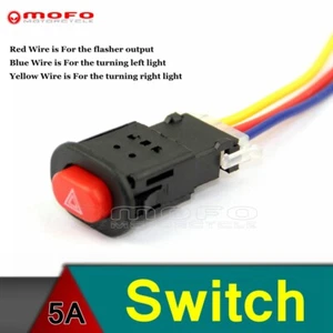 5A Motorcycle E-scooter Universal Turn Signal Lamp Flasher Control Button Switch - Picture 1 of 12