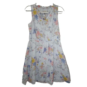 Merona Blue Floral Dress Womens Medium Sleeveless Spring Feminine Cottage Core - Picture 1 of 17