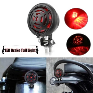 Motorcycle Black LED Rear Stop Brake Tail Light For Harley Bobber Cafe Racer ATV - Imagen 1 de 12
