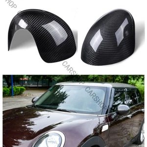 Carbon Fiber Side Mirror Cover W/O Light For MINI Cooper F54 F55 F56 F60 2014-19 - Picture 1 of 4