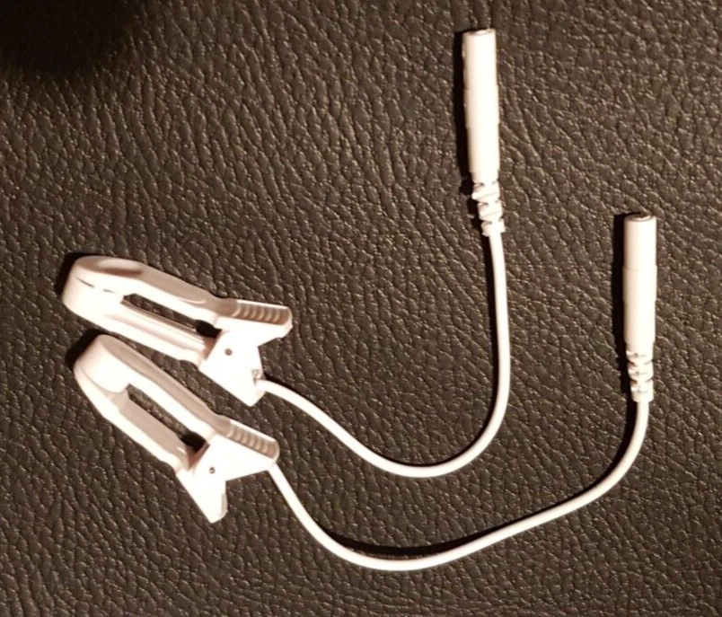 MARKENLOS 2 x Ohrclip 0,15m TENS EMS E-Stim Geräte 2,0mm Pin Klemme Elektroden