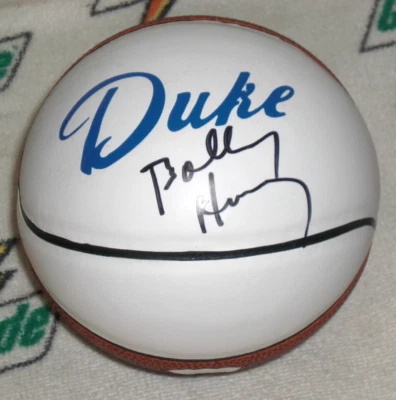 BOBBY HURLEY SIGNED DUKE BLUE DEVILS LOGO MINI BASKETBALL Arizona State JSA Cert - Image 1 of 3