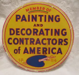 Member of Painting and Decorating Contractors of America Round 7.0" Wood Plaque - Picture 1 of 9