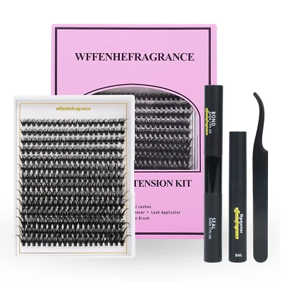 Kit de extensión de pestañas hágalo usted mismo 280 piezas 9-16 mm 40D 0,07D con enlace + sello + pinzas Foto 1 de 4