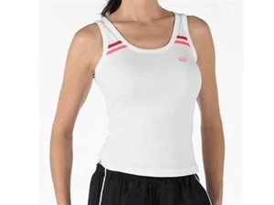 Sergio Tacchini White Pink Tennis Sports Fitness Vest T Shirt Top X Large XL 16 - Picture 1 of 1