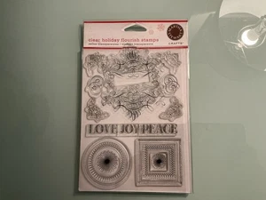 Martha Stewart Crafts "Clear Holiday Flourish" Stempelset (gebraucht)  - Bild 1 von 4