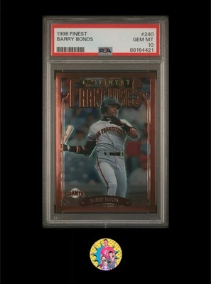 1996 Topps Finest Barry Bonds #240 Giants PSA 10 Gem Mint (Pop 16) - Image 1 of 4
