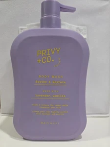 Privy + Co Body Wash a base di lavanda, vaniglia 33,8 fl oz idrata e nutre - Foto 1 di 9