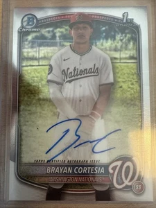 2025 Bowman Chrome Prospect 1st Autographs Brayan Cortesia #CPA-BC Nationals RC - Picture 1 of 4