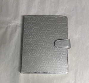 New Journal Silver Color Gray Geometric 6”X8” Lined Page Journal Book Notebook - Picture 1 of 11