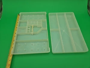 Vintage Set of 2 WHITE REPLACEMENT TRAYS Wilson WIL-HOLD Sewing Box - Picture 1 of 7