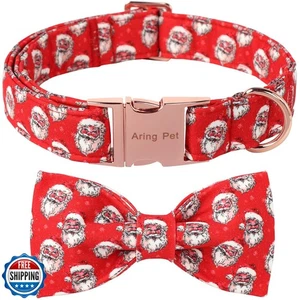 ARING PET Weihnachten Hundehalsband mit Schleife, süß Weihnachten rot Weihnachtsmann Haustiere  - Bild 1 von 5