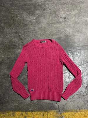 Vintage Women’s Izod Lacoste Cable Knit Sweater Size Small Logo - Image 1 of 4