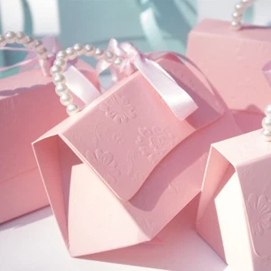 5Pcs Kraft Paper Wedding Favor Box Mini Chocolate Box Candy Box Baby Shower - Picture 1 of 12