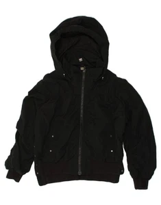 ATHLETA Womens Hooded Windbreaker Jacket UK 14 Medium Black Polyester ZH16 - Picture 1 of 3