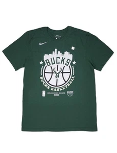 Nike Milwaukee Bucks 2021 NBA Playoffs City Green Shirt Size Large New - Picture 1 of 3