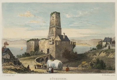 WINKLES (*1801) nach FROMMEL (*1789), Rüdesheim, um 1830, Sst. Romantik - Bild 1 von 4