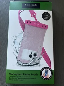 Kate Spade New York Waterproof Phone Pouch iPhone 6.7” PINK NEW - Picture 1 of 5
