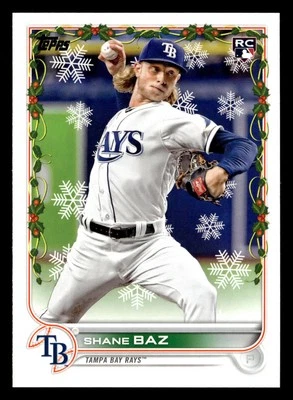 Shane Baz 2022 Topps Holiday #HW41 Tampa Bay Rays ROOKIE - Image 1 of 2