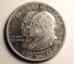 Moneda conmemorativa de medio dólar de plata 1923 S Monroe Doctrina Estados Unidos acuñada Au Details - Imagen 1 de 2