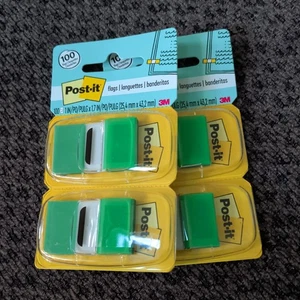 Post-it Sticky Flags: 1 in. x 1.7 in. (Green)  - Qty 2  - Picture 1 of 2