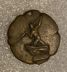 SELTENER antiker Bronze-ANHÄNGER BASIEREND AUF Walmann totem Wal ODER Ofenboot WEISSKOPF - Bild 1 von 2