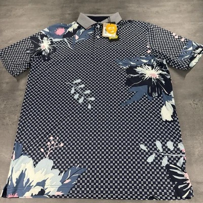 Polo de Golf Puma Para Hombres M Azul Rosa Mate Jaxson Estampado Floral $85 Rendimiento Foto 1 de 4