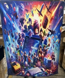 NEW ROBLOX BLANKET PLUSH, SHERPA (50"x60")(BLUE) - Picture 1 of 1