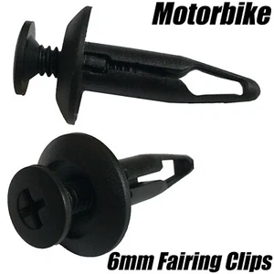 20x Motorcycle 6mm Clips Fairing Plastic Screw Rivets Panel Trim For Kawasaki - Picture 1 of 1
