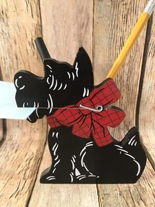 Jasco Kritter Klip Kaddy Vintage Holz Scottie Hund Schreibtisch Ablage - Bild 1 von 6