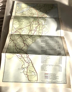 Große ausklappbare Straßenkarte von 1926, The National Highway in Maryland, USA - Bild 1 von 9